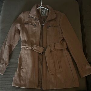 G by Guess Women's Tan Belted Trench Coat